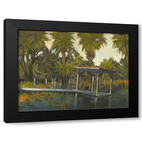Peaceful I Black Modern Wood Framed Art Print with Double Matting by Larson