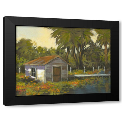 Peaceful II Black Modern Wood Framed Art Print by Larson