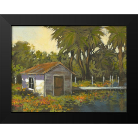 Peaceful II Black Modern Wood Framed Art Print by Larson