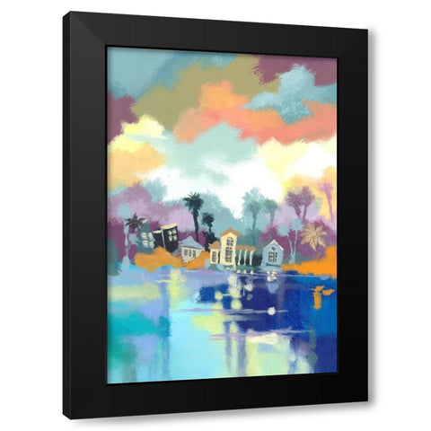Storybook I Black Modern Wood Framed Art Print with Double Matting by Larson