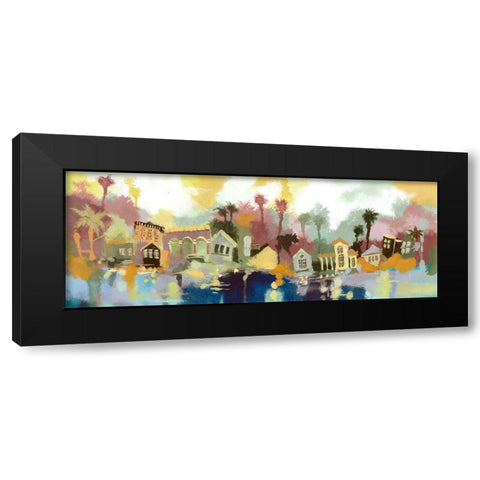 Toy Town Black Modern Wood Framed Art Print with Double Matting by Larson