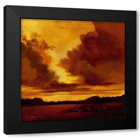 Burnished Sky I Black Modern Wood Framed Art Print with Double Matting by Davis