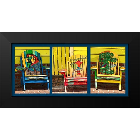 Its Five OClock Somewhere Black Modern Wood Framed Art Print by Mack
