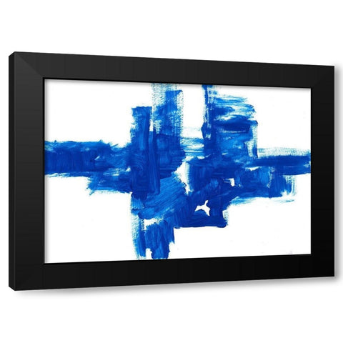 Blue Mark I Black Modern Wood Framed Art Print by King