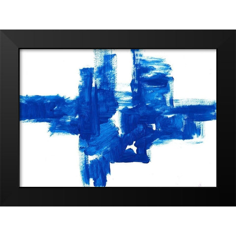 Blue Mark I Black Modern Wood Framed Art Print by King