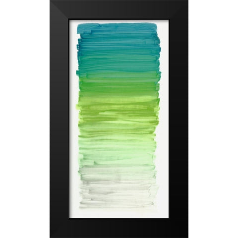 Color Strip Aqua Black Modern Wood Framed Art Print by King