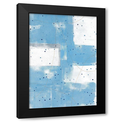 Confetti II Black Modern Wood Framed Art Print with Double Matting by King