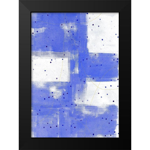 Confetti V Black Modern Wood Framed Art Print by King