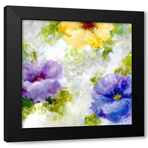 Spring Watercolor II Black Modern Wood Framed Art Print with Double Matting by King