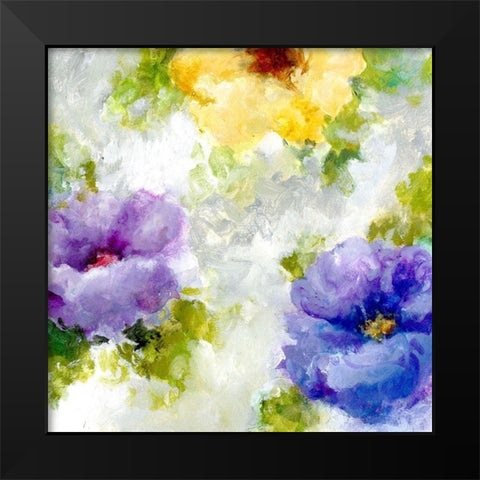 Spring Watercolor II Black Modern Wood Framed Art Print by King