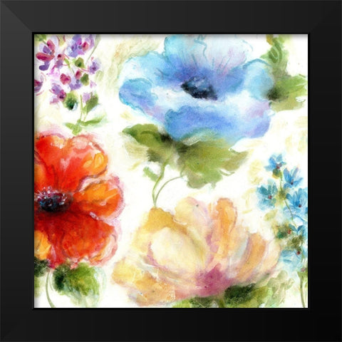 Spring  Watercolor III Black Modern Wood Framed Art Print by King