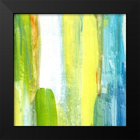 Brush Stroke II Black Modern Wood Framed Art Print by King