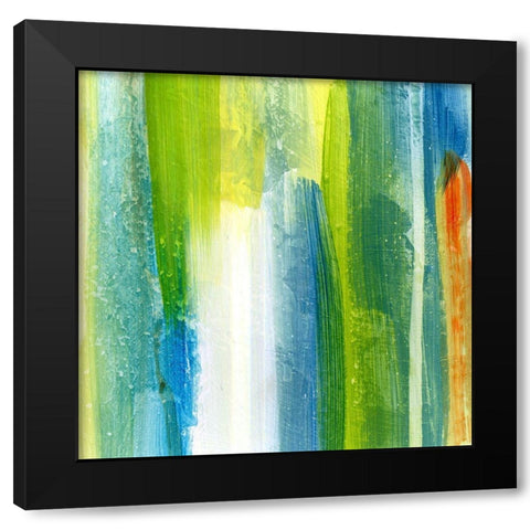 Brush Stroke IV Black Modern Wood Framed Art Print by King