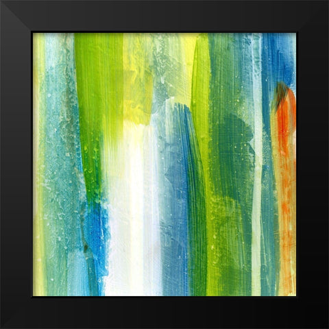 Brush Stroke IV Black Modern Wood Framed Art Print by King
