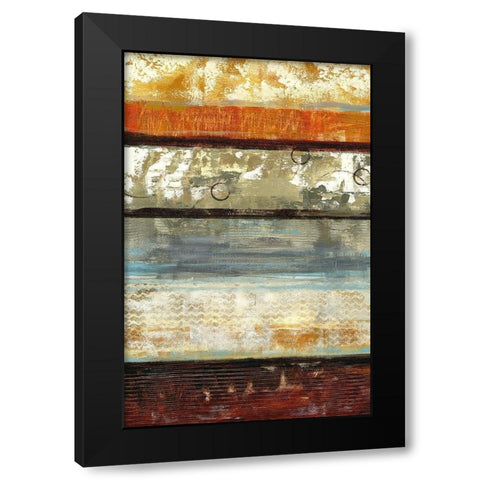 Umber and Ochre II Black Modern Wood Framed Art Print with Double Matting by King