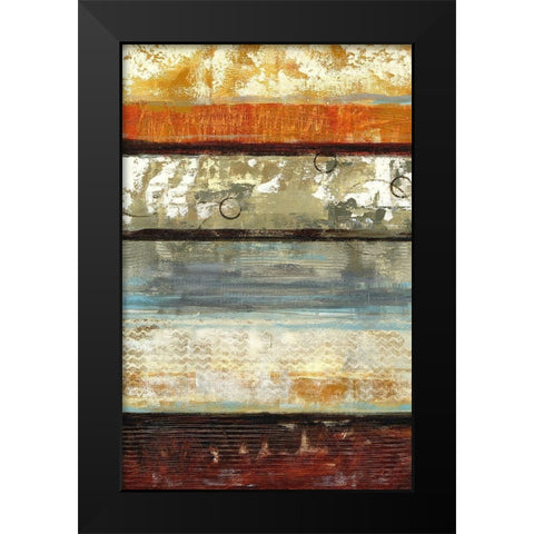 Umber and Ochre II Black Modern Wood Framed Art Print by King