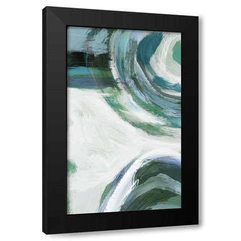 Loop I Black Modern Wood Framed Art Print with Double Matting by King
