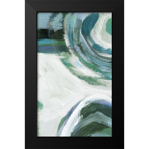 Loop I Black Modern Wood Framed Art Print by King