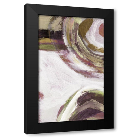 Loop Rose I Black Modern Wood Framed Art Print by King
