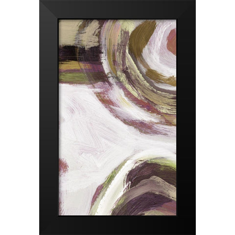 Loop Rose I Black Modern Wood Framed Art Print by King
