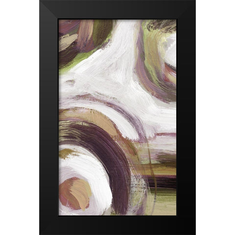 Loop Rose II Black Modern Wood Framed Art Print by King