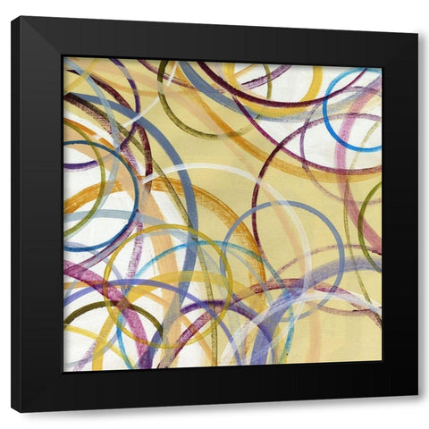 Perimater II Black Modern Wood Framed Art Print with Double Matting by King