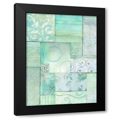 Seaglass II Black Modern Wood Framed Art Print with Double Matting by King