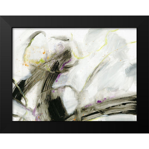Swash II Black Modern Wood Framed Art Print by King