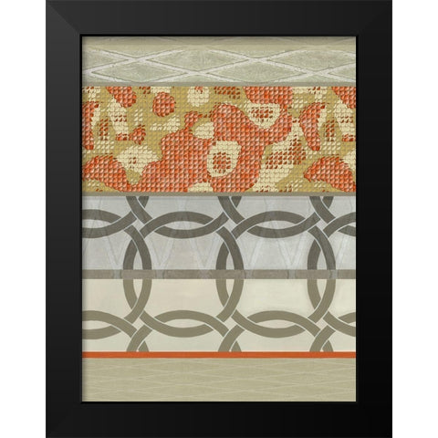 Linked Rust II Black Modern Wood Framed Art Print by Nola