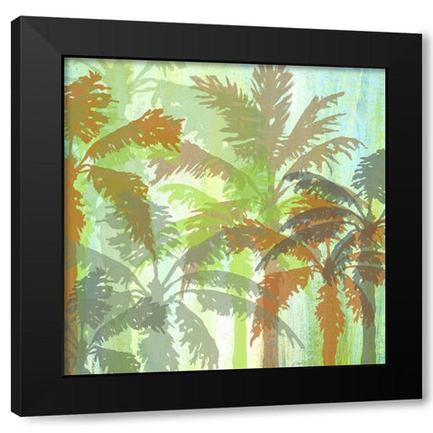 Palm Shadows I Black Modern Wood Framed Art Print with Double Matting by Nola