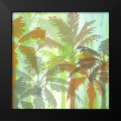 Palm Shadows I Black Modern Wood Framed Art Print by Nola