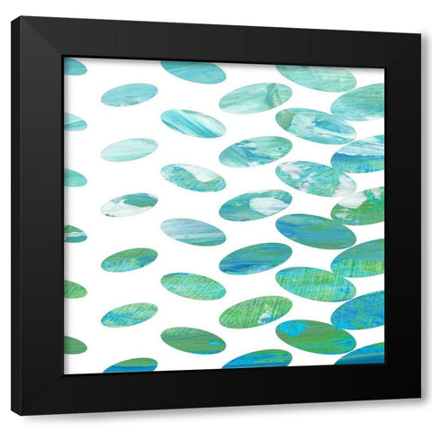 Water Disc I Black Modern Wood Framed Art Print with Double Matting by Nola