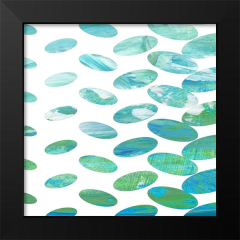 Water Disc I Black Modern Wood Framed Art Print by Nola