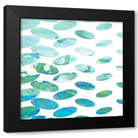 Water Disc II Black Modern Wood Framed Art Print with Double Matting by Nola