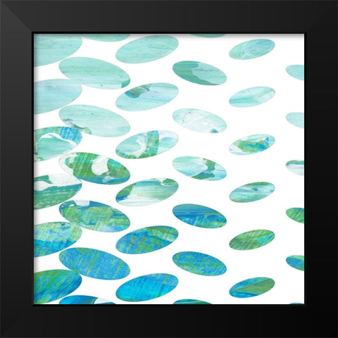 Water Disc II Black Modern Wood Framed Art Print by Nola