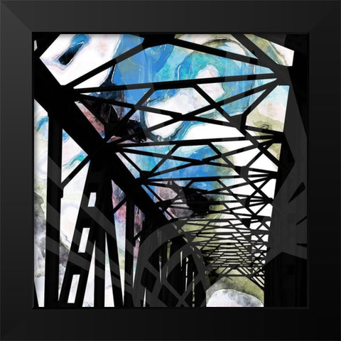 Tunnel Vision I Black Modern Wood Framed Art Print by Nola