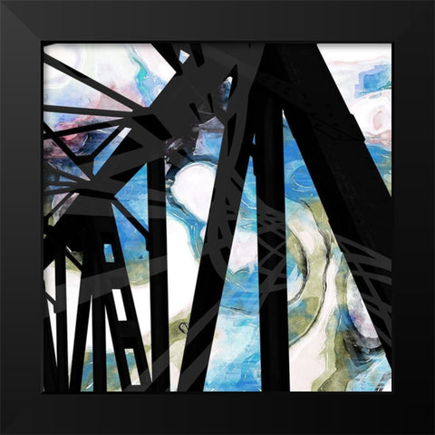 Tunnel Vision II Black Modern Wood Framed Art Print by Nola