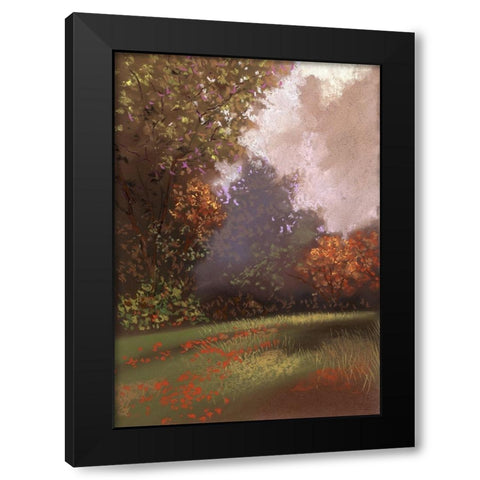 A Day In The Country I Black Modern Wood Framed Art Print with Double Matting by Ricci