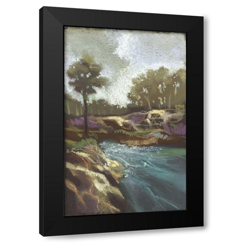 Around The Bend I Black Modern Wood Framed Art Print with Double Matting by Ricci