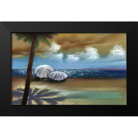 Breezy II Black Modern Wood Framed Art Print by Ricci