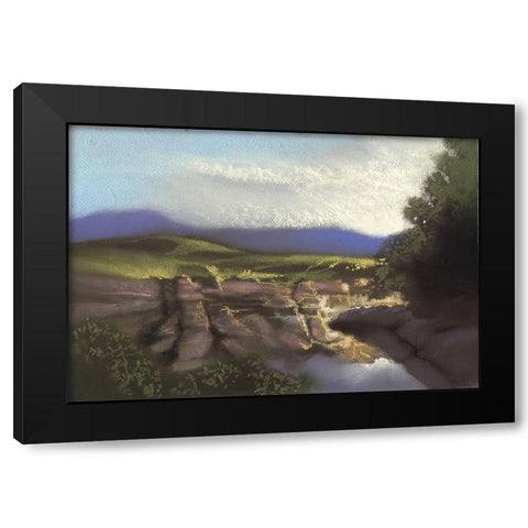 Over The Edge II Black Modern Wood Framed Art Print with Double Matting by Ricci