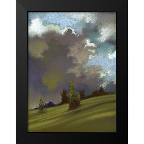 Pastel Landscape I Black Modern Wood Framed Art Print by Ricci