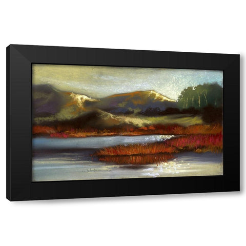 Summer Valley II Black Modern Wood Framed Art Print by Ricci