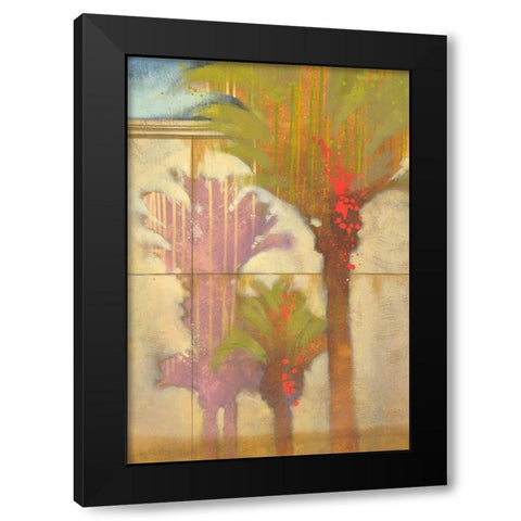 Tropical Express II Black Modern Wood Framed Art Print with Double Matting by Scott
