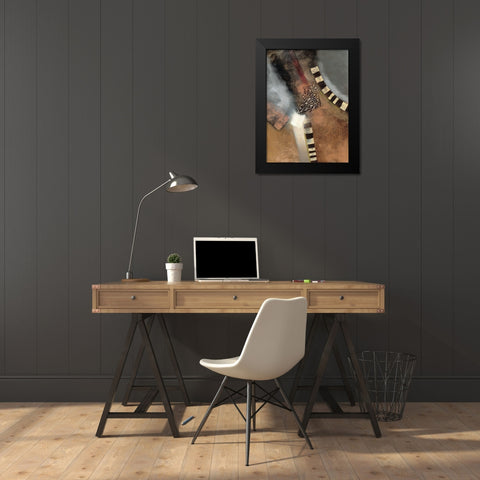 Ancient Landscape II Black Modern Wood Framed Art Print by Scott