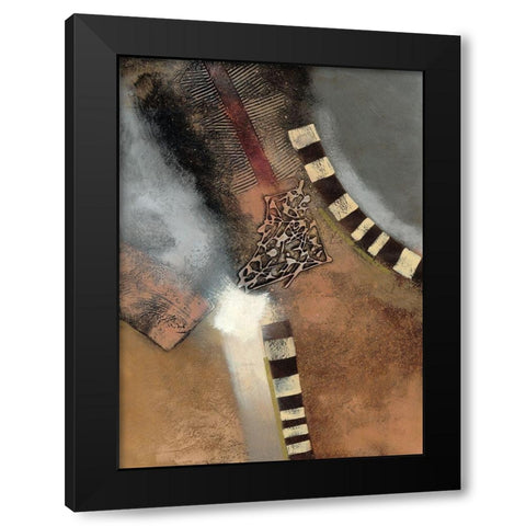 Ancient Landscape II Black Modern Wood Framed Art Print with Double Matting by Scott