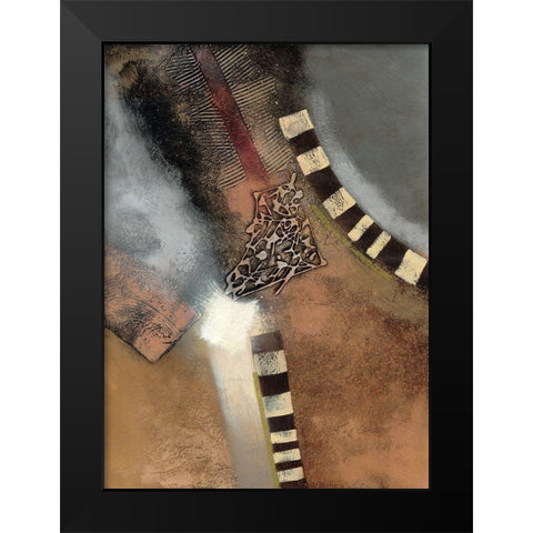 Ancient Landscape II Black Modern Wood Framed Art Print by Scott