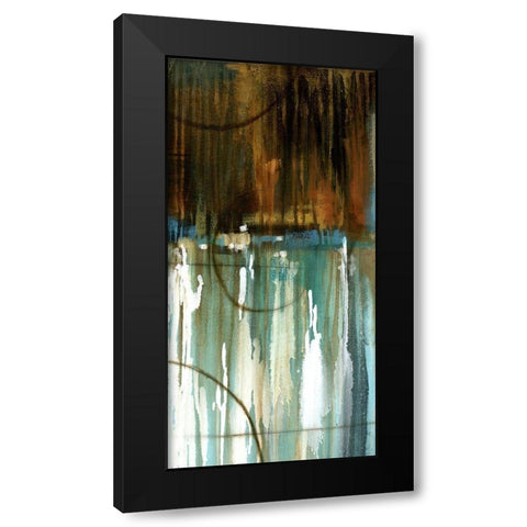 Lake Reflection II Black Modern Wood Framed Art Print with Double Matting by Scott