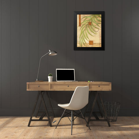 Leaf Graphic I Black Modern Wood Framed Art Print by Scott
