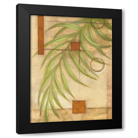 Leaf Graphic I Black Modern Wood Framed Art Print with Double Matting by Scott
